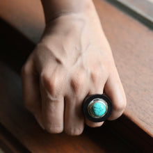 WOODEN TURQUOISE RING
