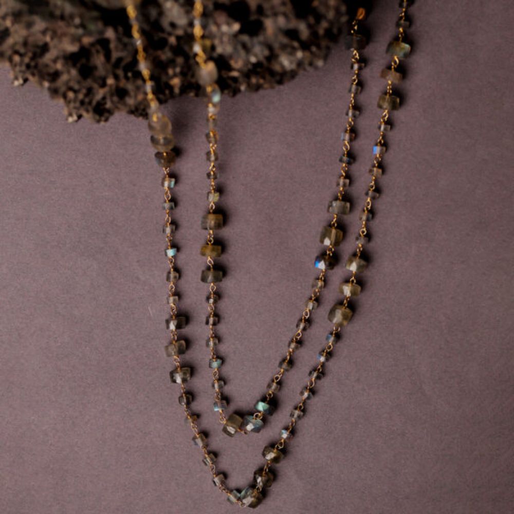 LABRADORITE LONG NECKLACE