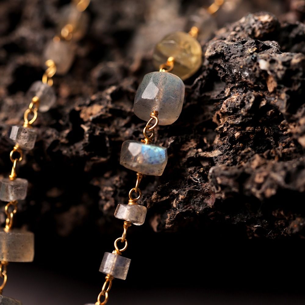 LABRADORITE LONG NECKLACE