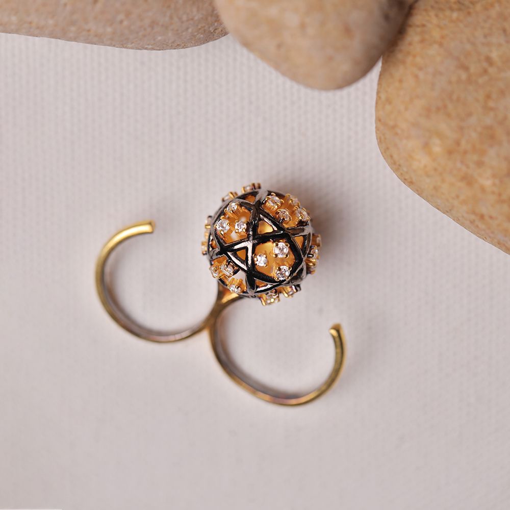 MERKABA TWO FINGER RING