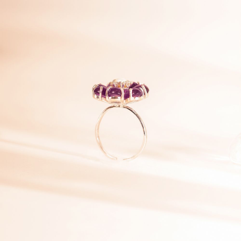 AMETHYST FLOWER RING