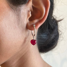 HEART BALI IN RUBY QUARTZ