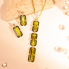 LEMON QUARTZ BAGUETTE EARRINGS