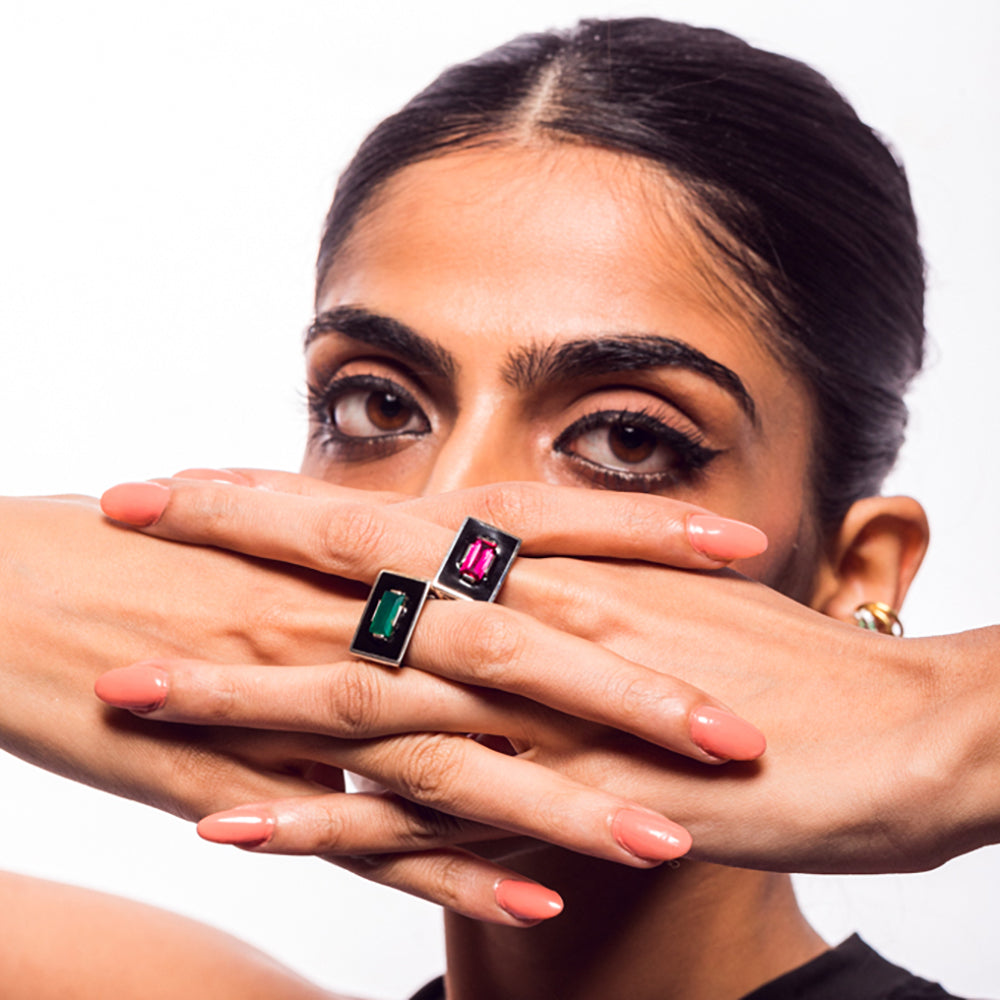 SLAB RING | SILVER (PINK)