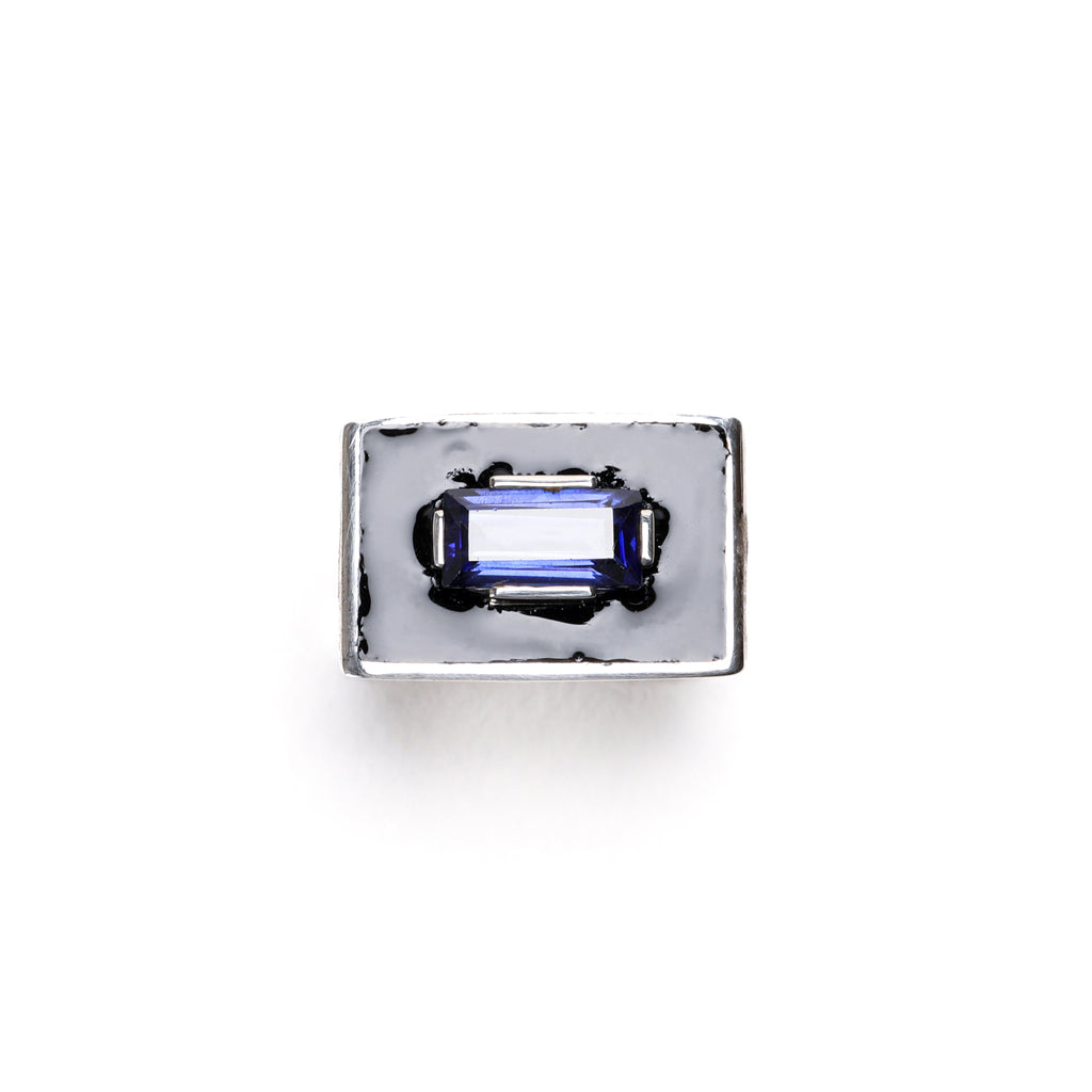 SLAB RING | SILVER (BLUE)