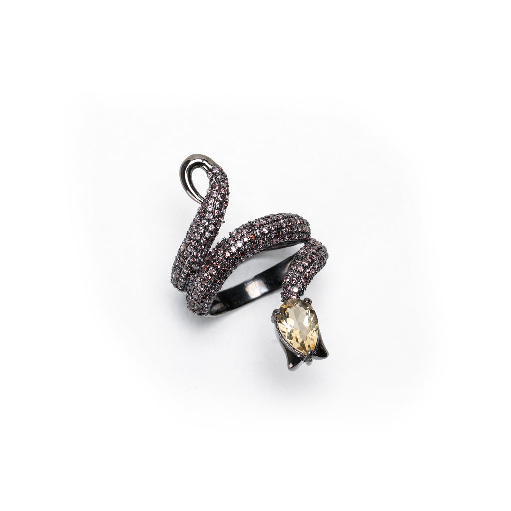 FEELS LIKE SNAKE RING | RUTHENIUM (MAUVE)