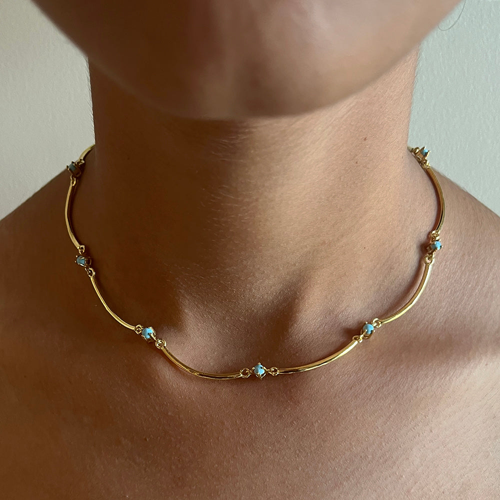 ARC NECKLACE WITH TURQUOISE