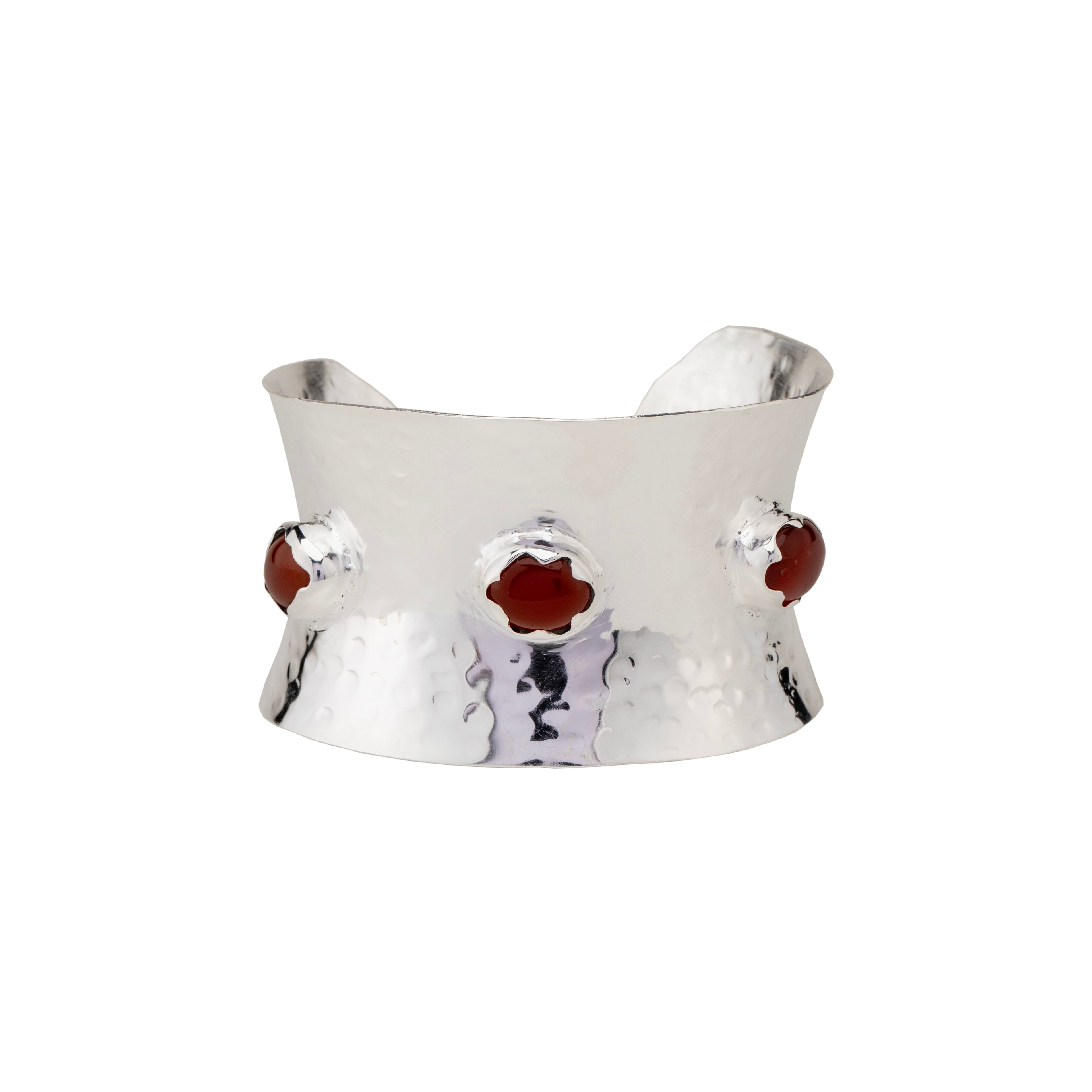 SILVER CARNELIAN CUFF