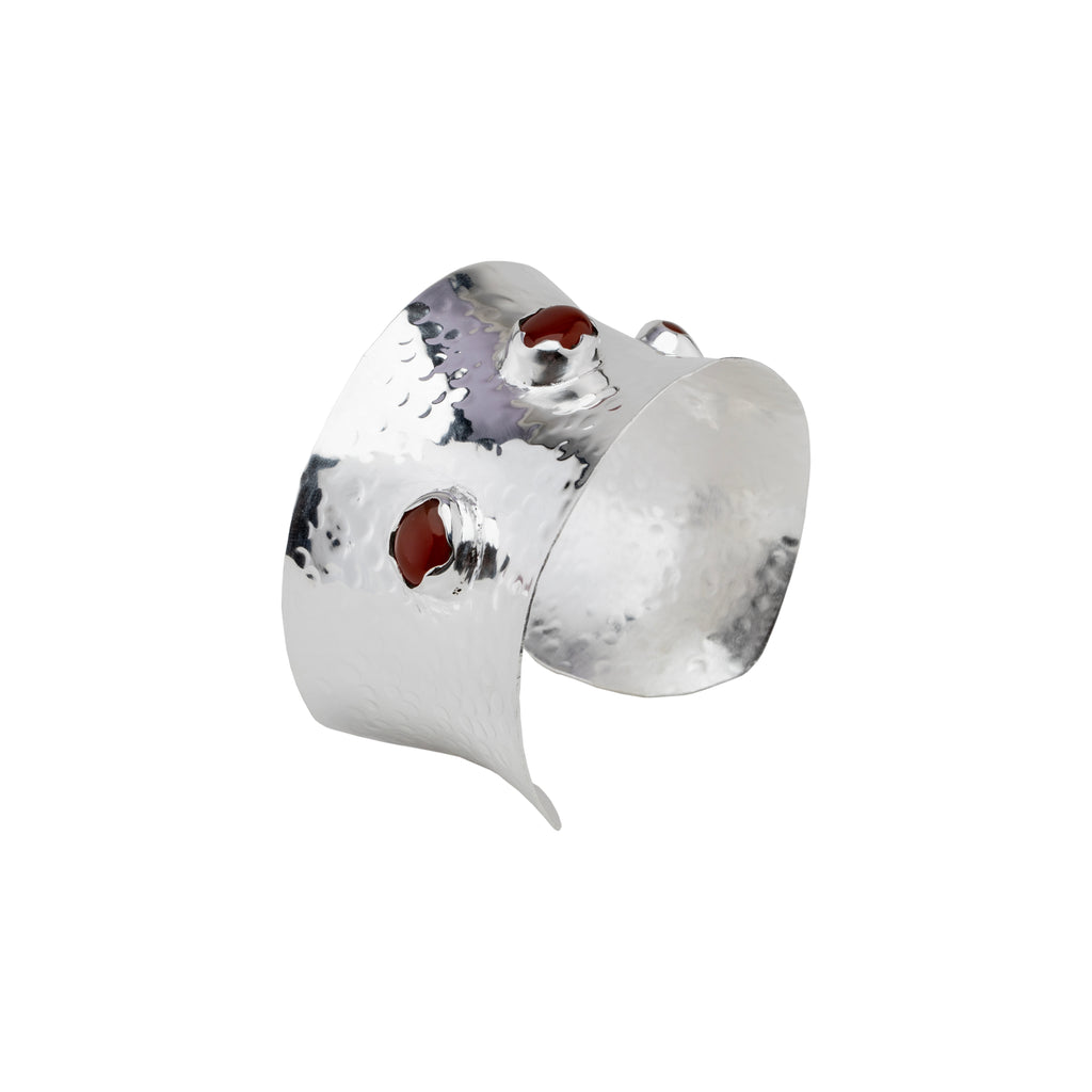 SILVER CARNELIAN CUFF