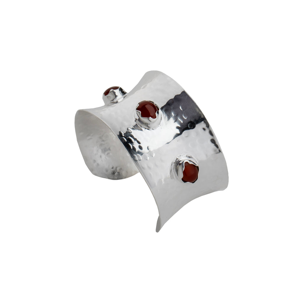 SILVER CARNELIAN CUFF