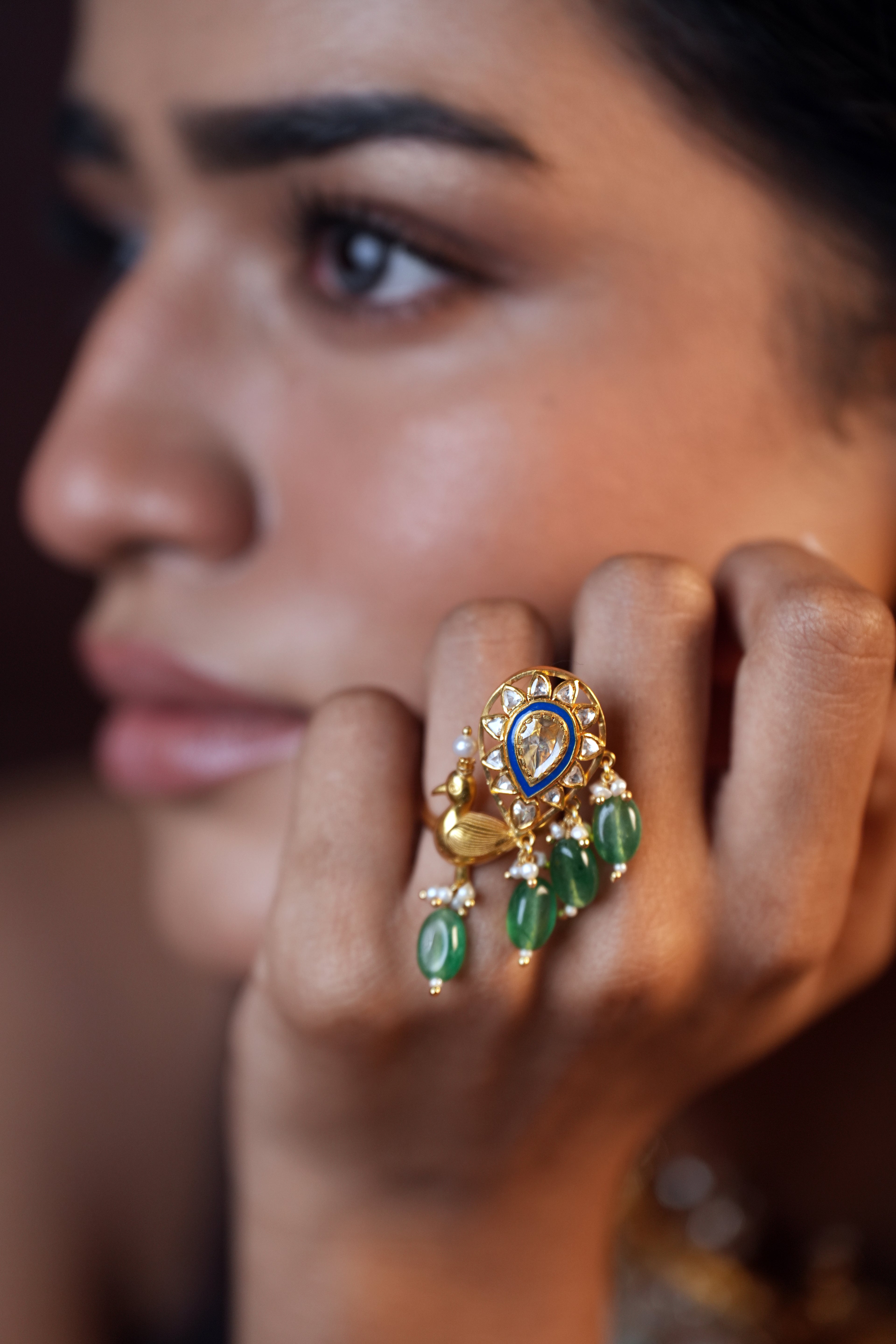 BLUE PEACOCK RING