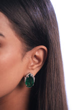 EMERALD PEAR STUDS