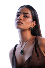 EMERALD & POLKI DROP NECKLACE SET