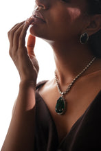 EMERALD & POLKI DROP NECKLACE SET