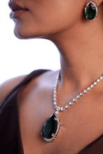 EMERALD & POLKI DROP NECKLACE SET