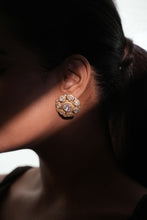 ROUND POLKI EAR STUDS