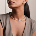 KOI GEOMETRIC CHOKER SILVER