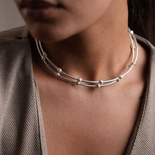 KOI GEOMETRIC CHOKER SILVER