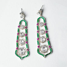 EMERALD & RUBY DANGLERS