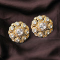 ROUND POLKI EAR STUDS