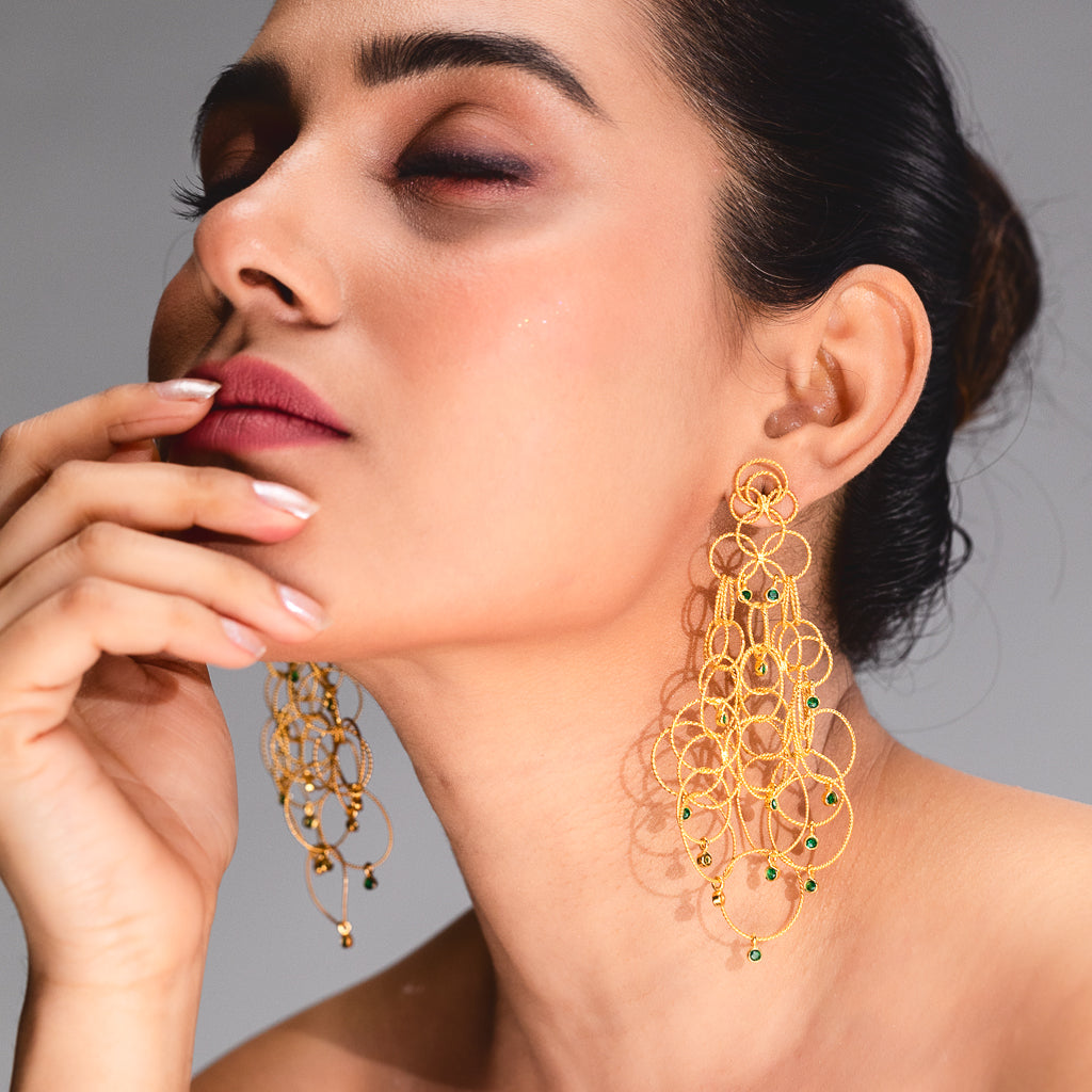 STATEMENT RINGLETS WITH EMERALDS