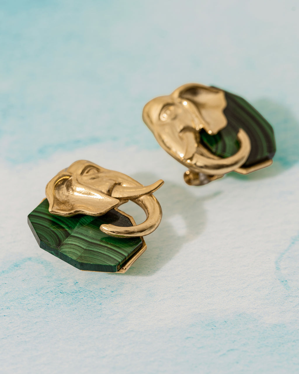 ELE MALACHITE STUDS