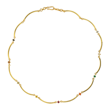 ARC NECKLACE WITH NAVRATNA