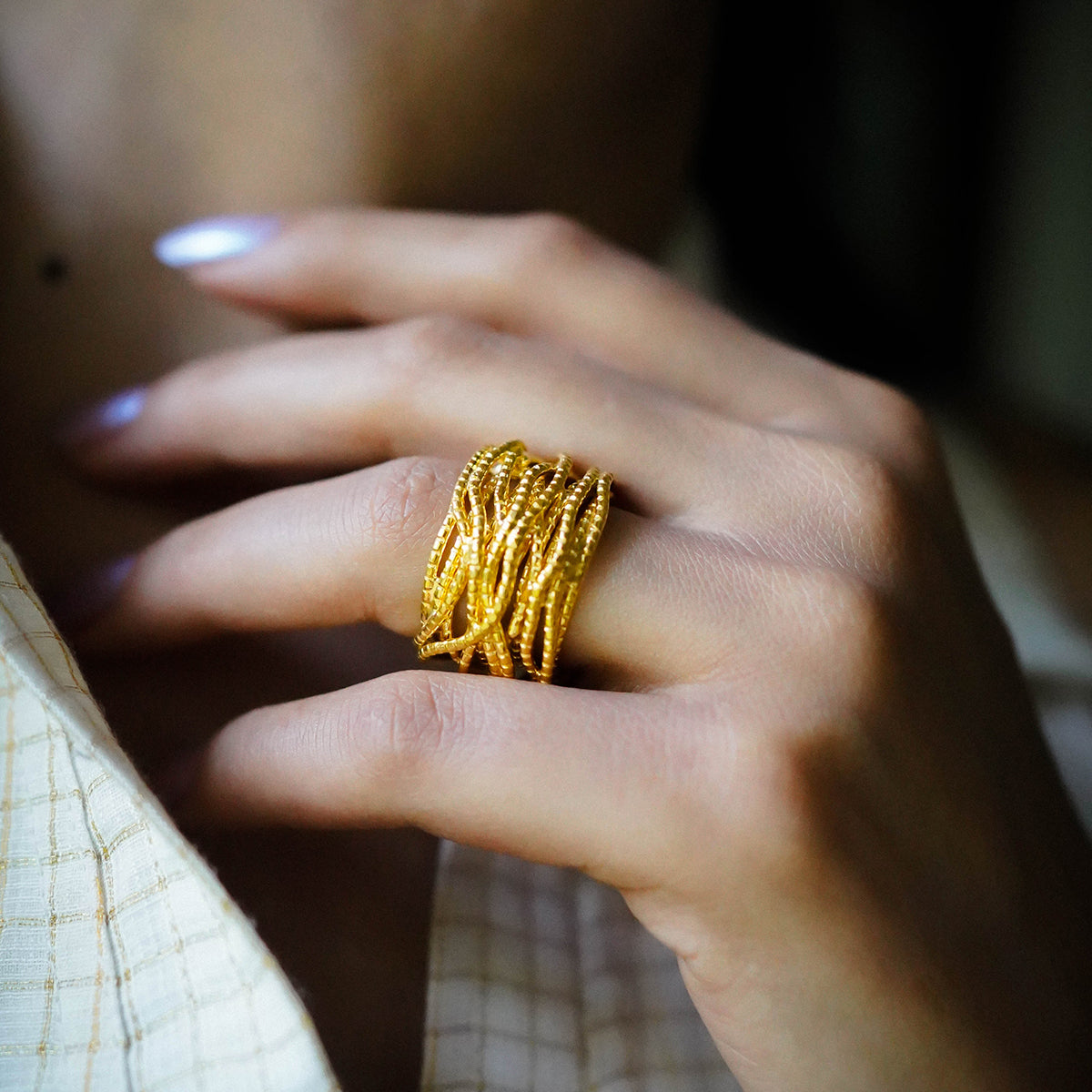 BAMBOO WRAP RING (Gold)