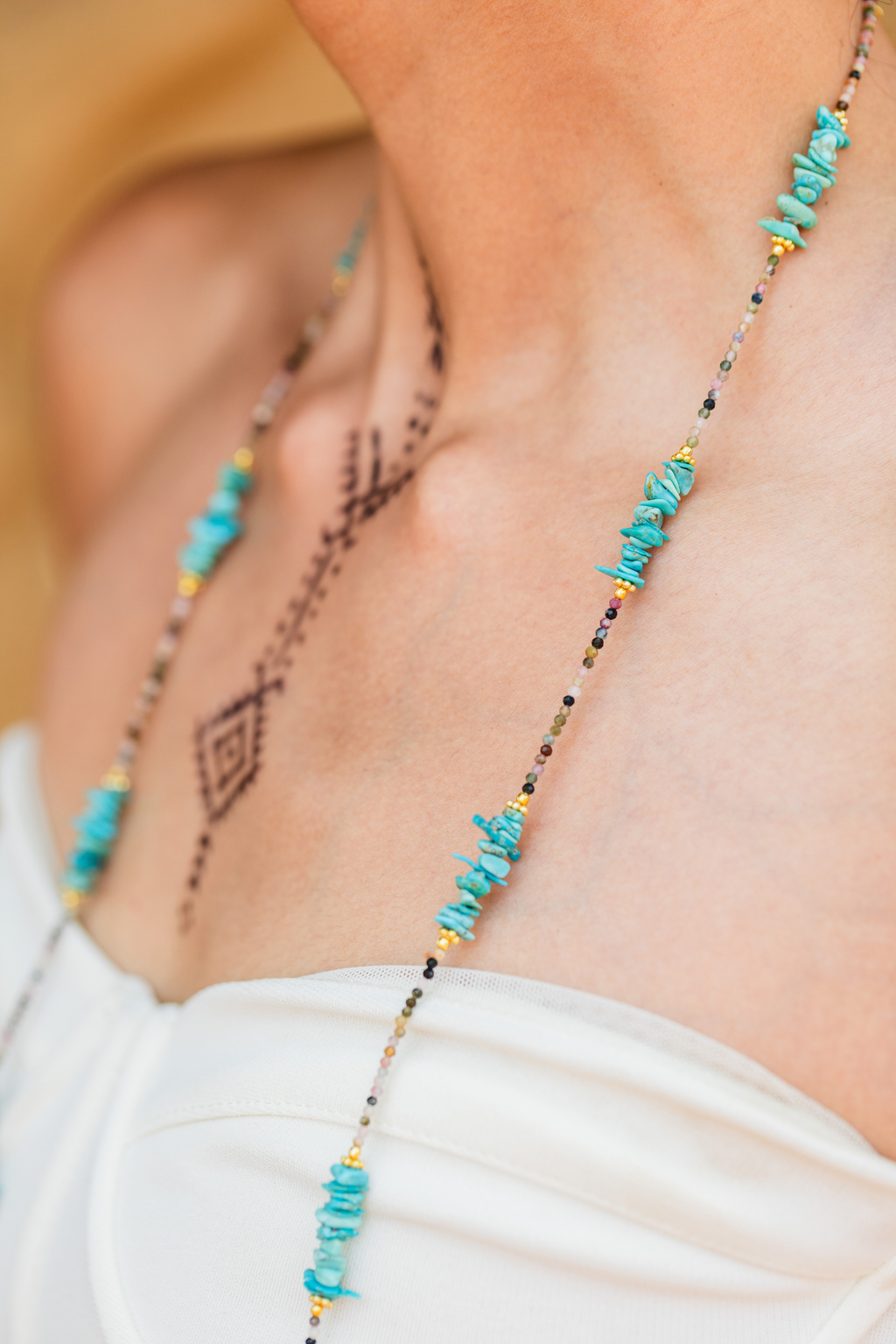 TURQUOISE THREAD MALA