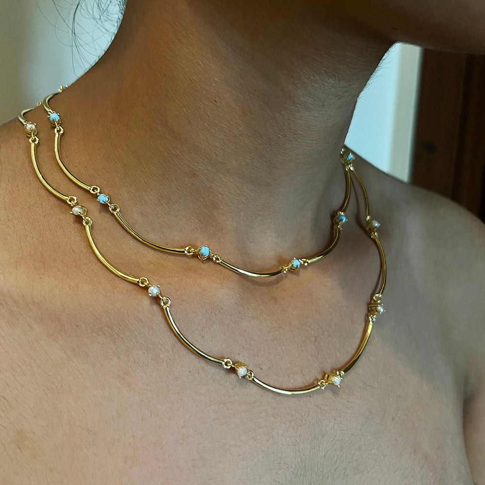 ARC NECKLACE WITH TURQUOISE